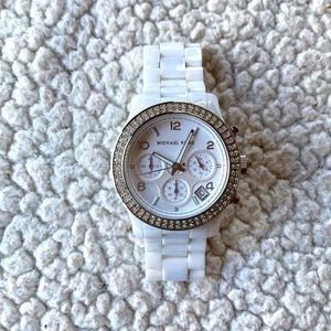 Michael Kors Silver Rhinestone Watch 